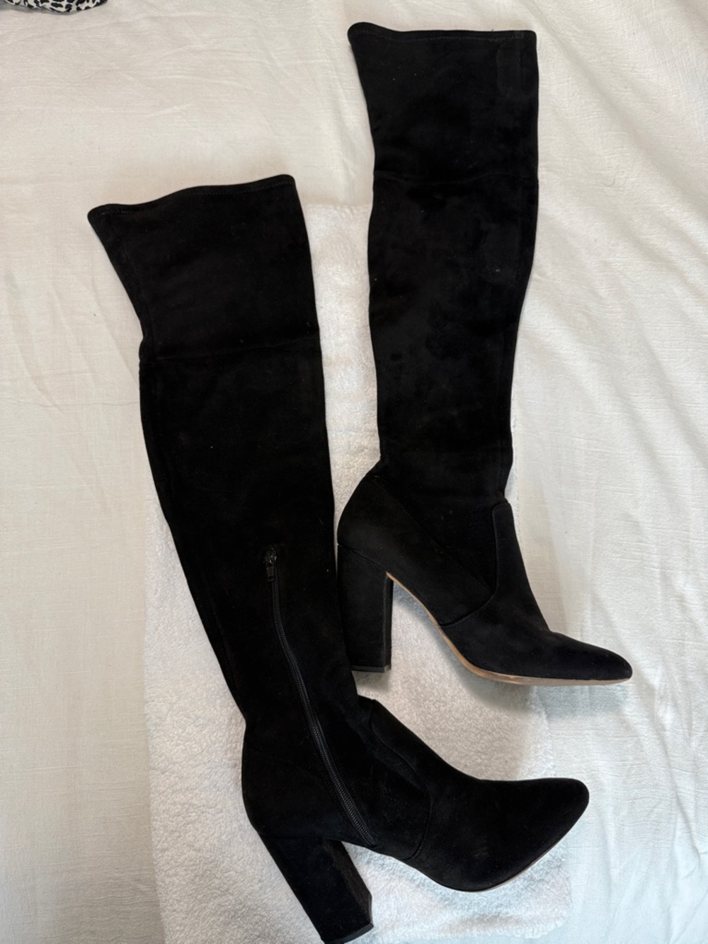 ALDO Black Over-the-Knee Heeled Boots - Classic Women's Fashion